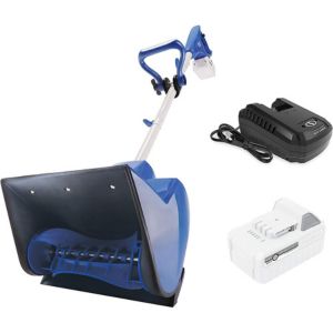 An image of Snow Joe 24V-SS11-XR 24-Volt 11-Inch 5-Ah Cordless Snow Shovel showing one of the best cordless snow shovel 