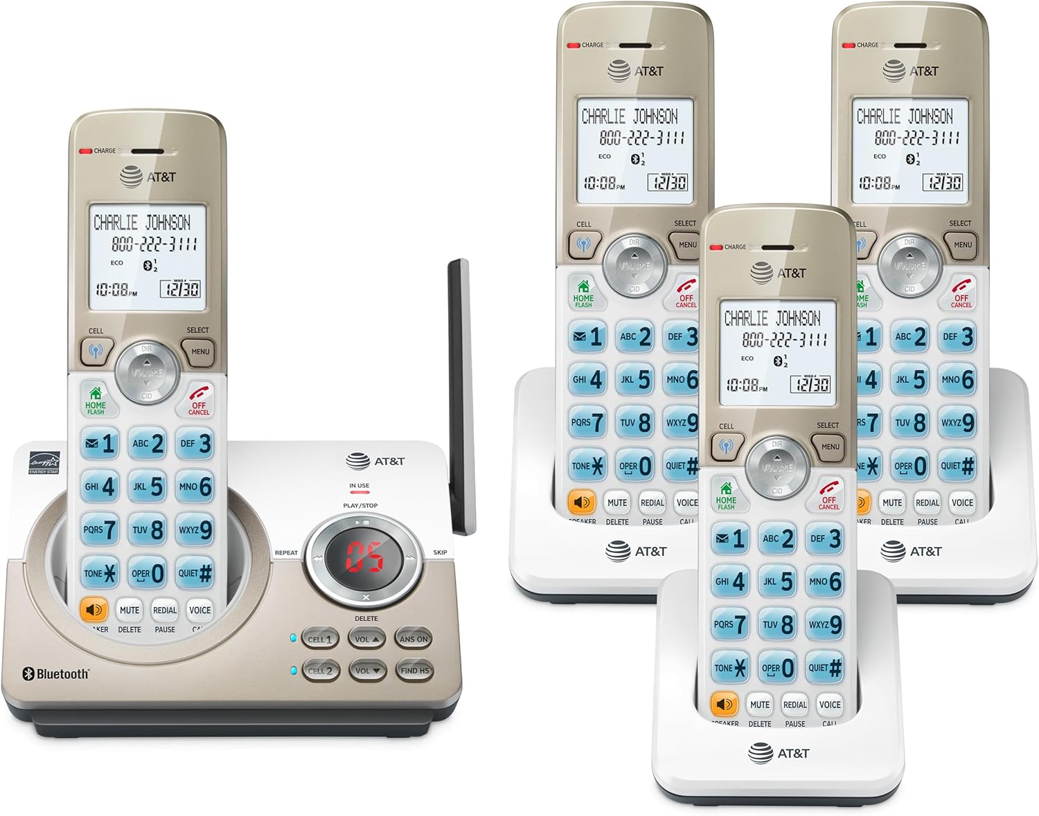 AT&T 4-Handset DECT 6.0 Expandable Cordless Home Phone /Amazon