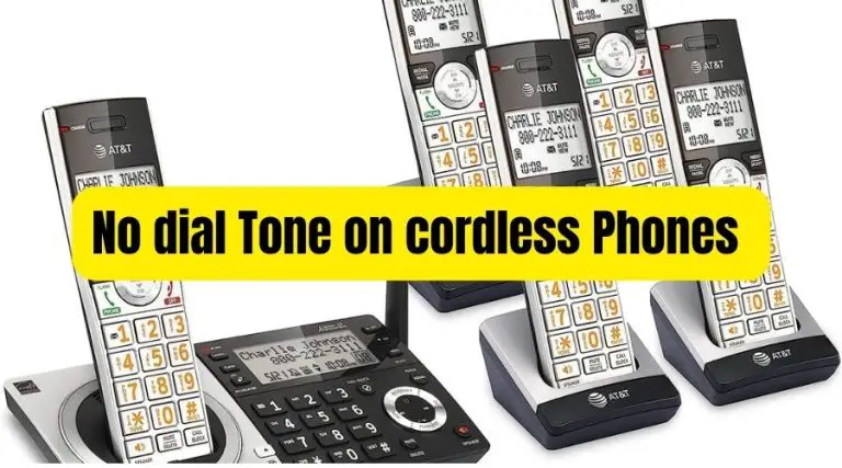 No dial tone cordless phones