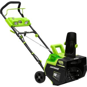 Among the best cordless snow shovel, Earthwise SN74018 Cordless Electric 40-Volt 4Ah Brushless Motor is a easy choice if you want to clear snow on your pathways in the winter 