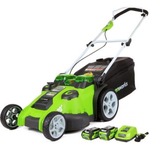  Greenworks 40V 20-Inch Cordless (2-In-1) Push Lawn Mower, one of the best cordless lawn mower units 