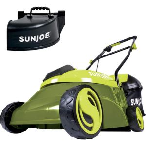 An image showing Sun Joe MJ401C-PRO 14-Inch 28-Volt Cordless Push Lawn Mower, another powerful unit among the best cordless lawn mower