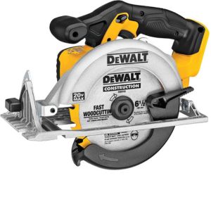 A picture showing DEWALT 20V MAX Circular Saw, 6-1/2-Inch Blade, 460 MWO Engine, one of the most efficient best cordless circular saw 