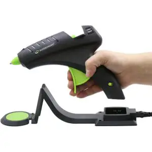 An image showing Surebonder Cordless Hot Glue Gun, High Temperature, Full Size, one of the best cordless hot glue gun