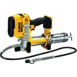 An image showing DEWALT 20V MAX Grease Gun, Cordless, 42” Long Hose, 10,000 PS, one of the best cordless grease gun 