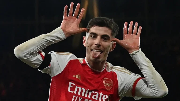 Kai Havertz celebrating a goal/Getty images