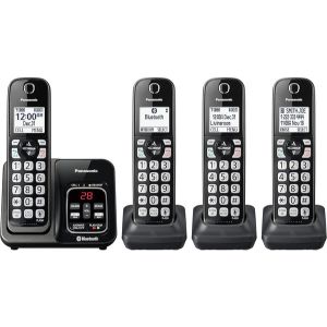 One of the top rated best cordless phones is Panasonic Expandable Cordless Phone System with Link2Cell Bluetooth shown above